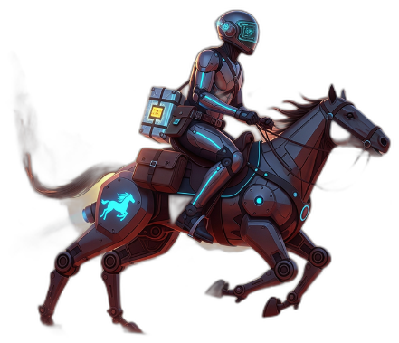 Downtown Vibes cyborg pony express rider
